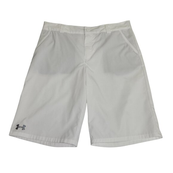 Under Armour Youth XL White Golf Shorts Loose Fit Polyester 2534 - Picture 1 of 7
